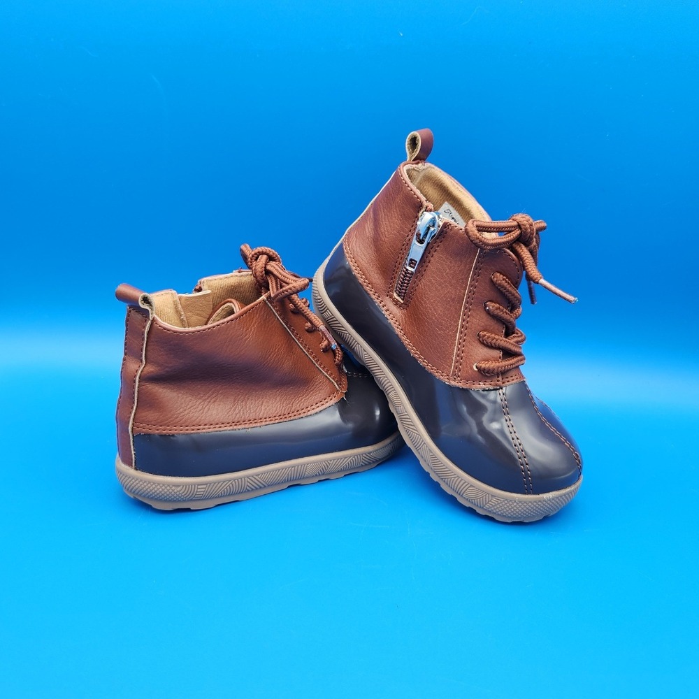 Stepping Stones Grey/Brown‎ Toddler Duck Boots size 8 - Picture 3 of 11